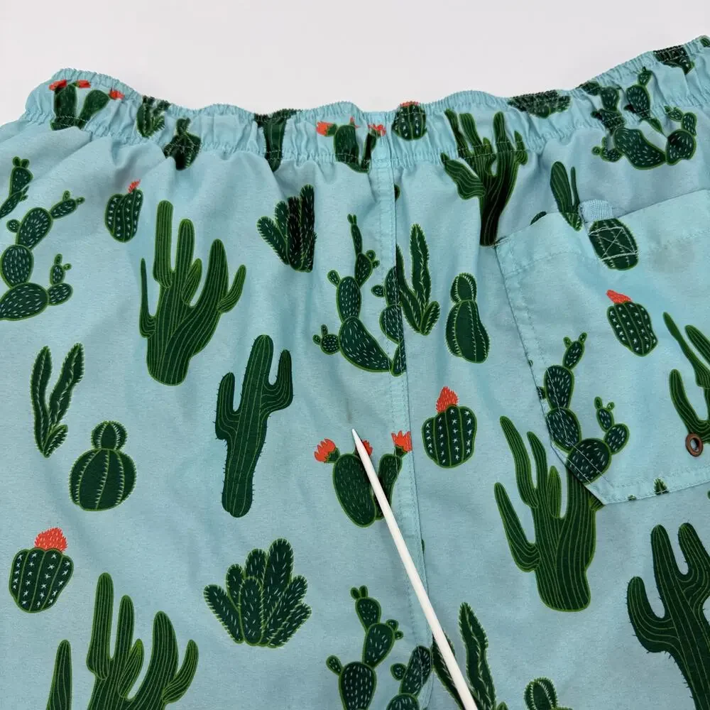 Lot of 3 Men's Size Large Swim Trunks Cactus Patriotic George Lined Drawstring